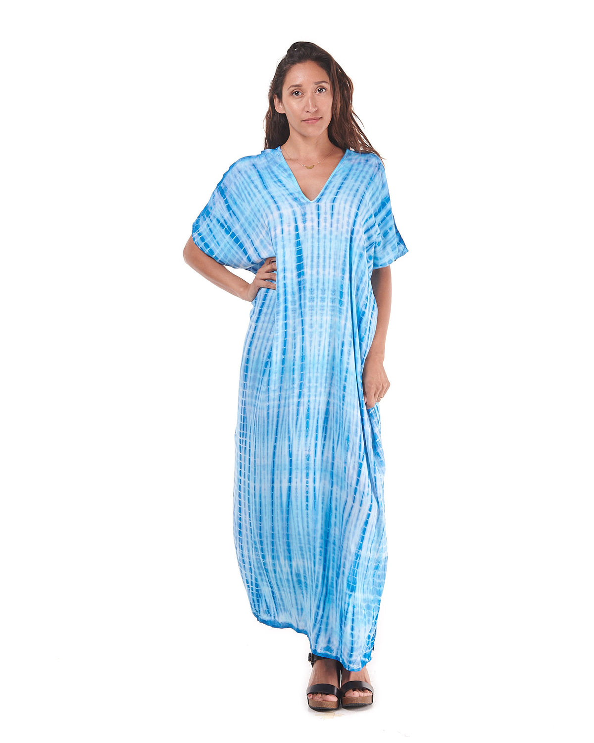Maxi Kaftan V Neck Dress