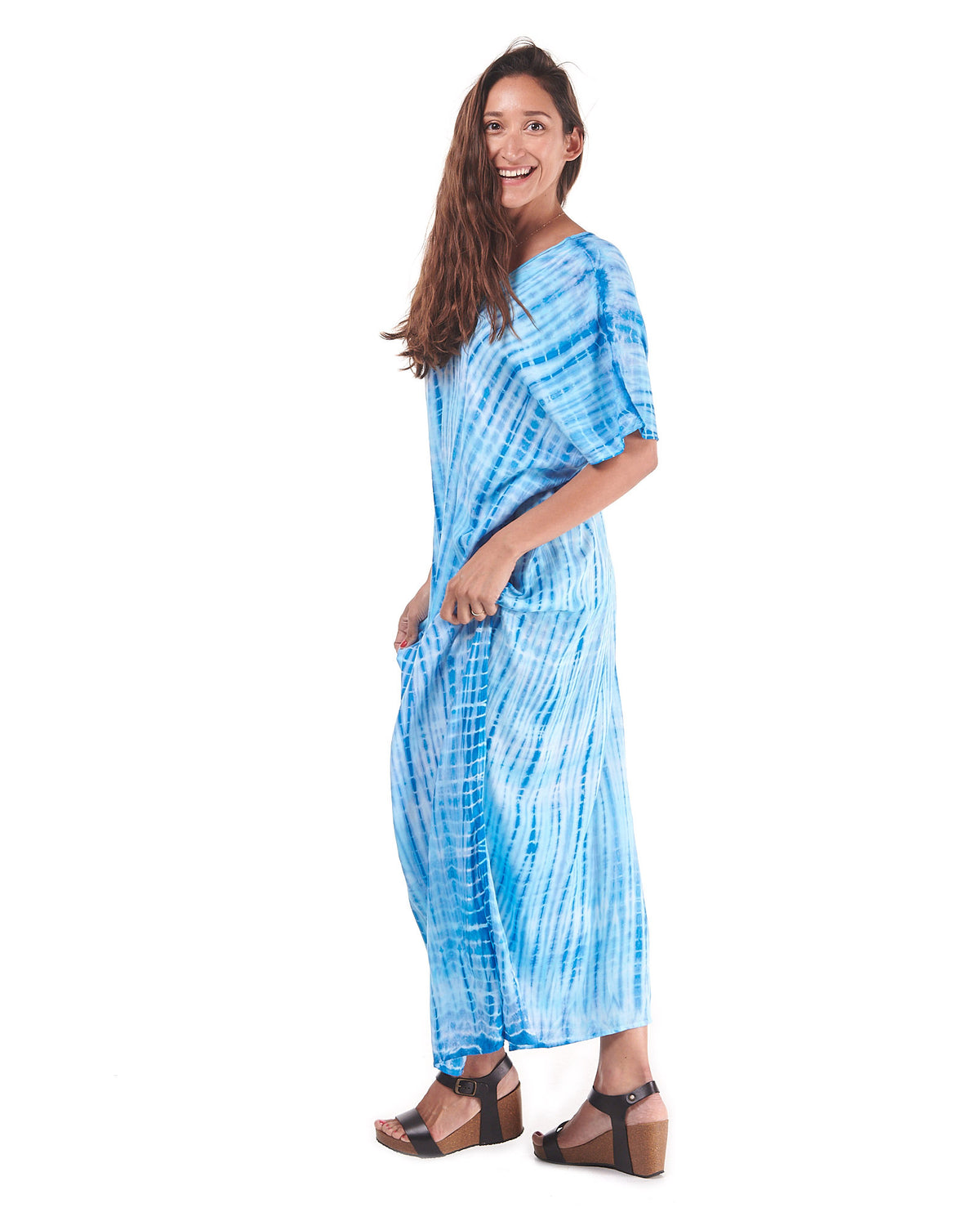 Maxi Kaftan V Neck Dress