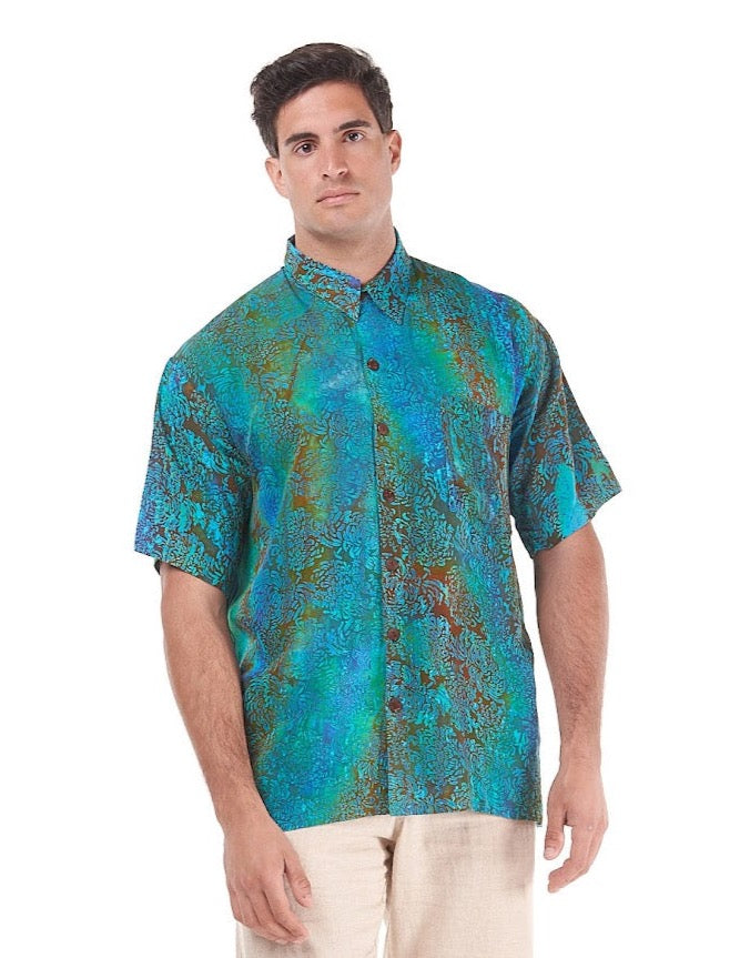 Short Sleeve Batik Man Shirt - Nectar Creations