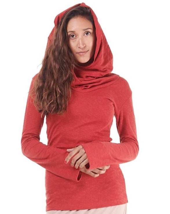 Overstock Sale Cotton Long Neck Cowl Hoodie