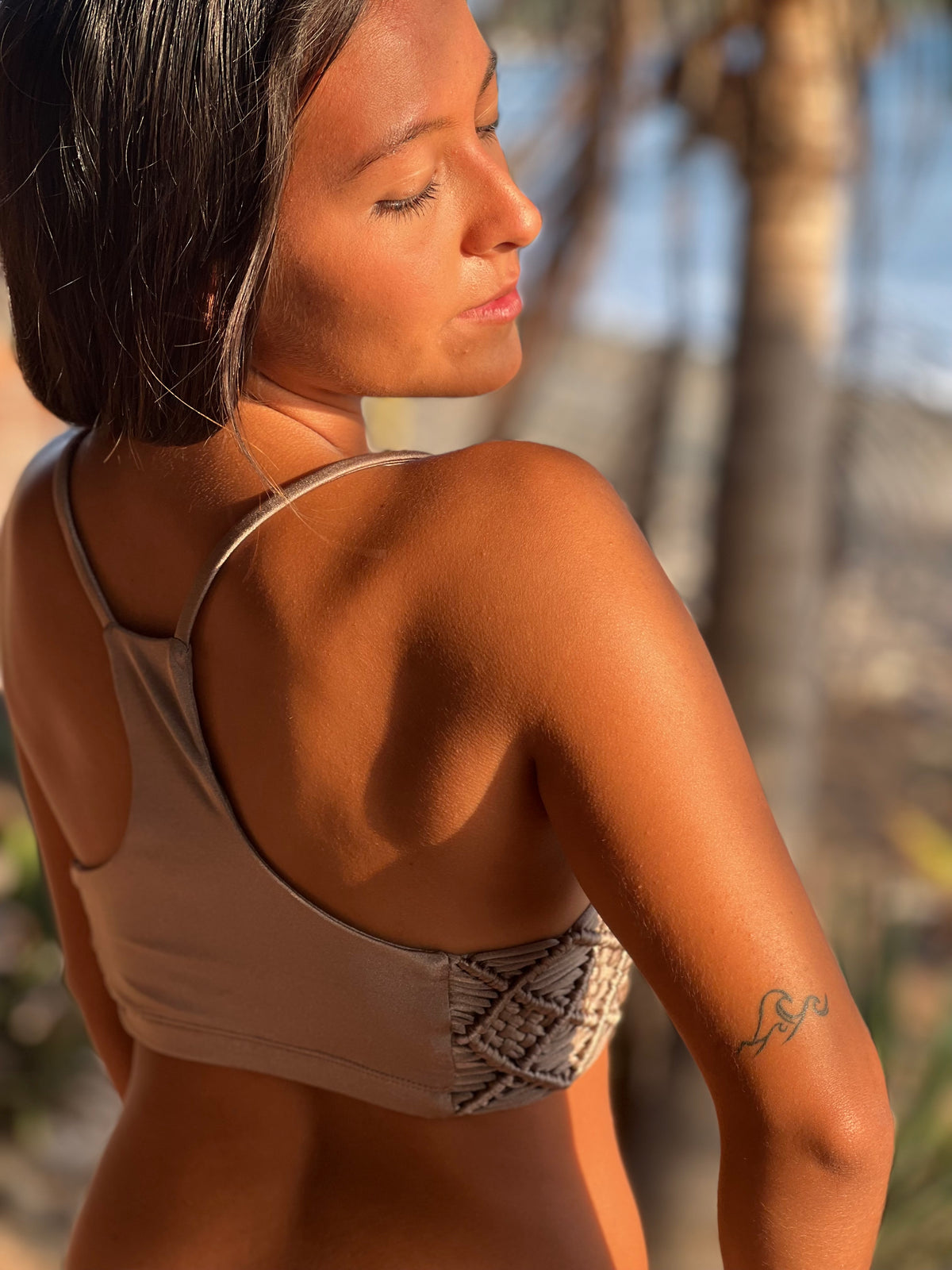 The Macrame Maui Bikini Swim Top