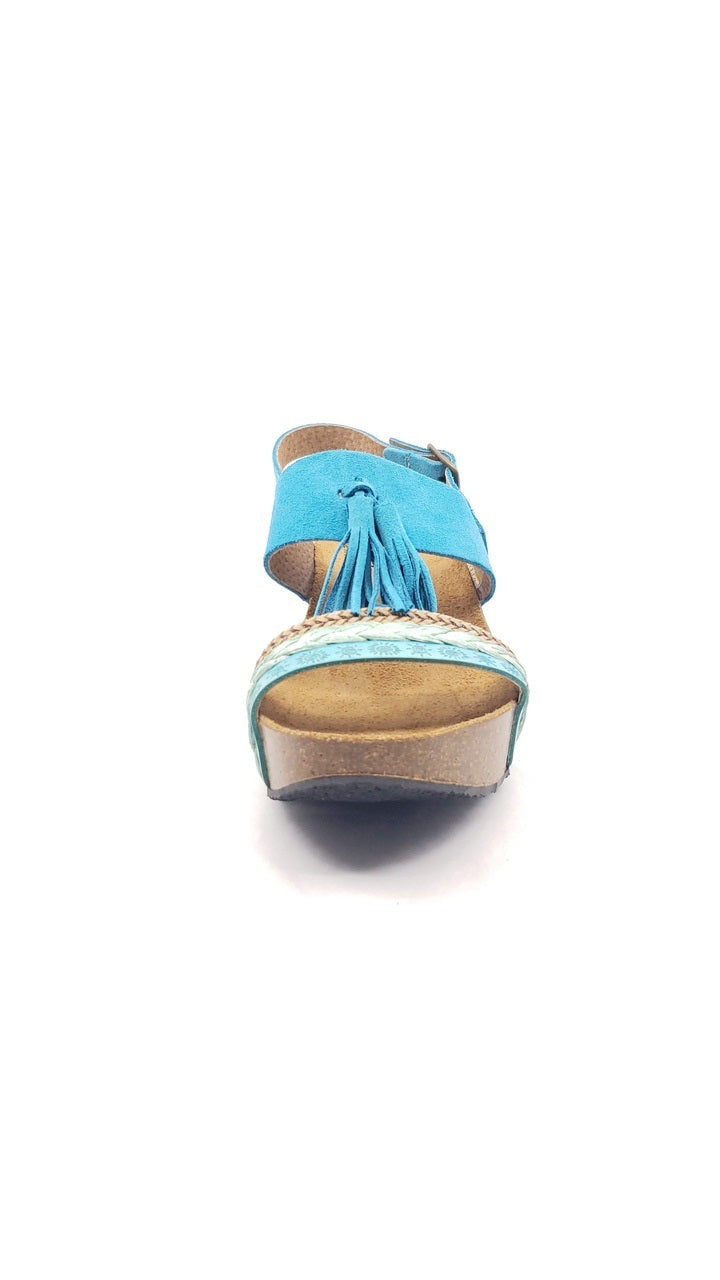 Tassel Wedge - Turquoise