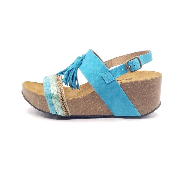 Tassel Wedge - Turquoise