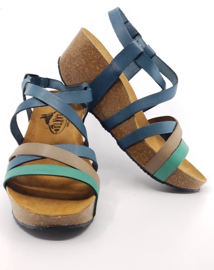 Strappy Wedge - Ceramic