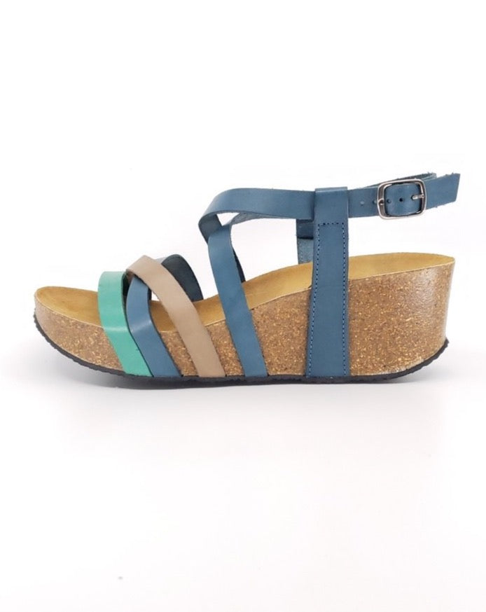 Strappy Wedge - Ceramic