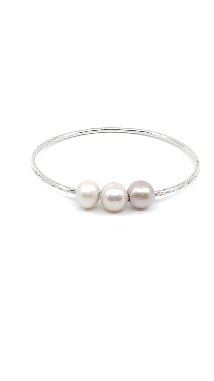 Triple Edison Pearl Bangle