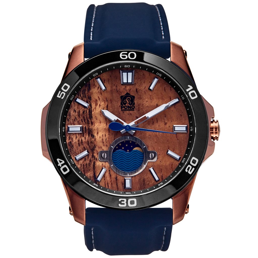 Castaway Koa Wood Watch Copper