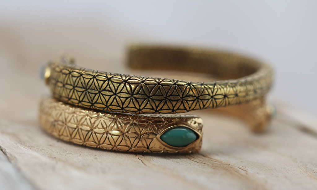 Women s Flower of Life Cuff Bracelet Nectar Creations