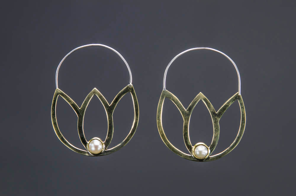 Floating Lotus Earrings