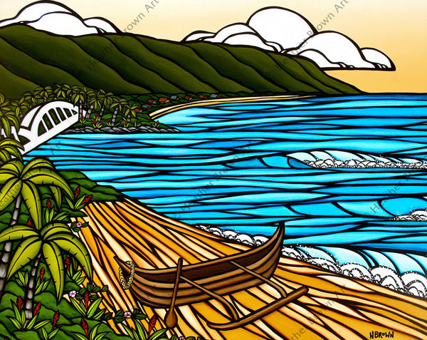 【あす楽対応】 Haleiwa_Waa_Heather_Brown_Art_ 絵画
