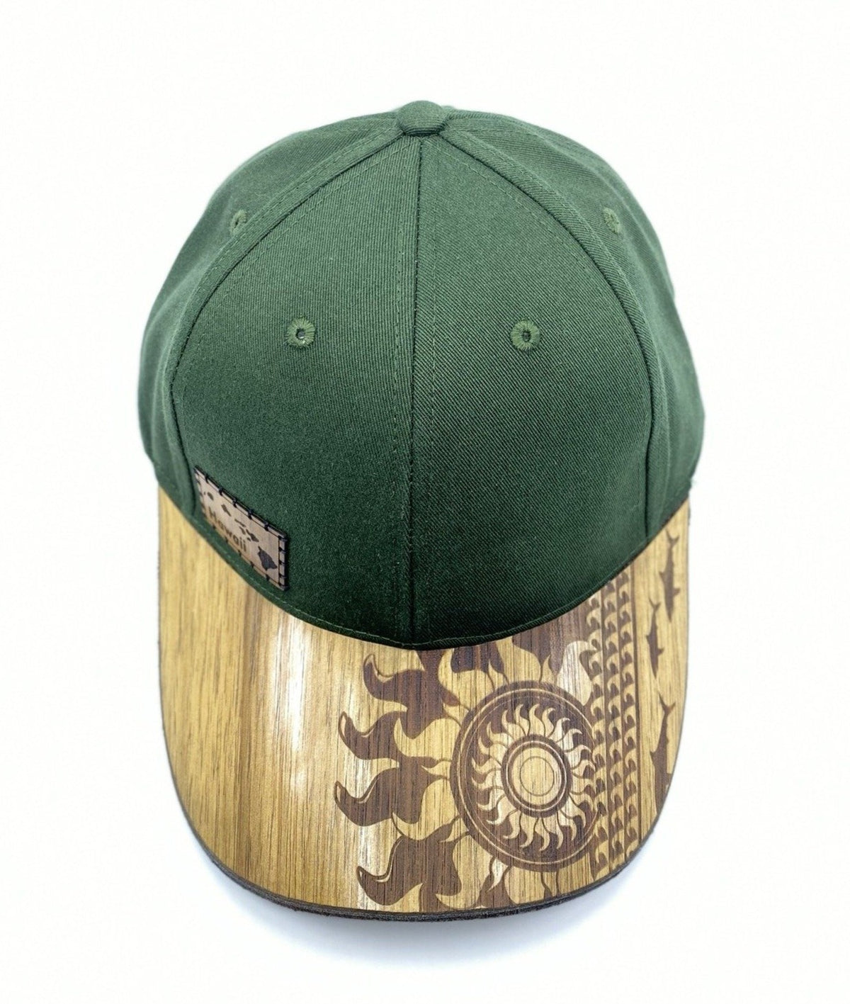 Hawaii Island Patch Koa Wood Hat