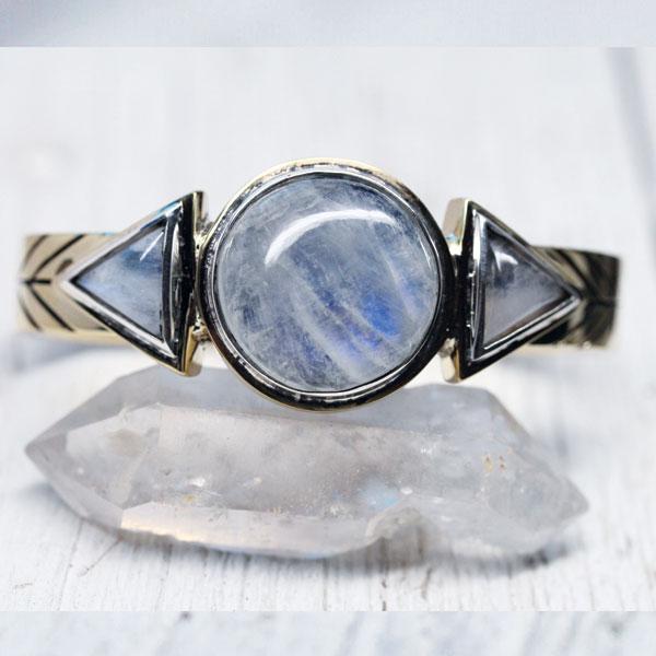 Hemisphere Cuff - Moonstone