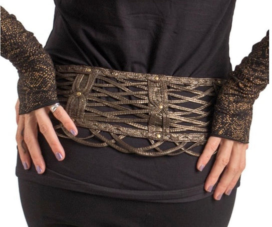 Leather Belt with hidden pocket