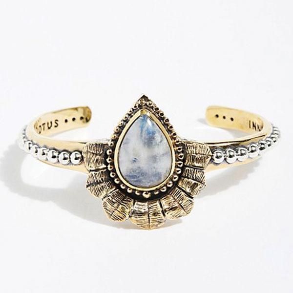 Lotus Cuff - Moonstone
