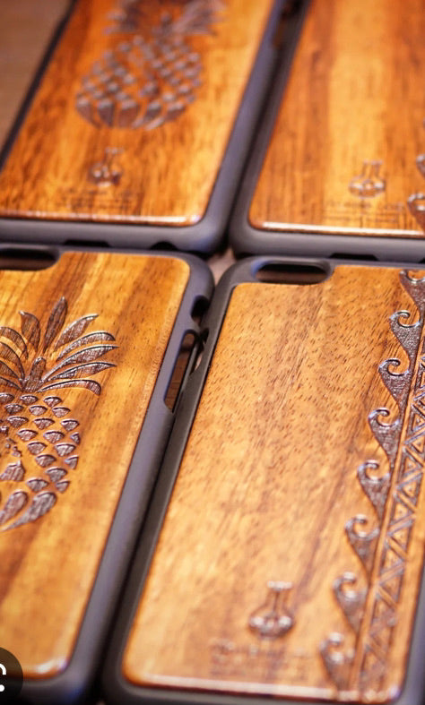**SALE**CLEARANCE** KOA WOOD WITH ETCHED PALM - iPhone Case SALE