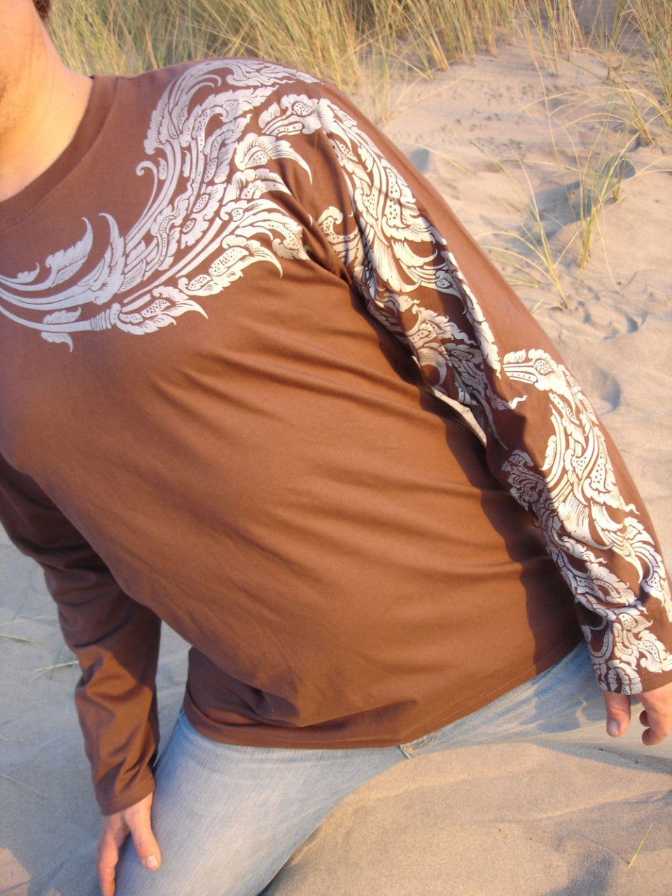 Men&#39;s T-Shirt Motif Long Sleeve