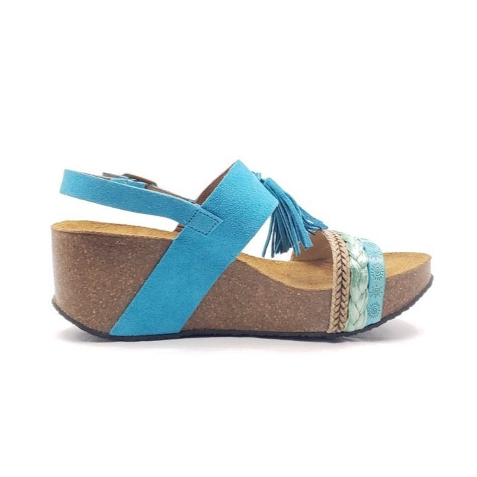Tassel Wedge - Turquoise