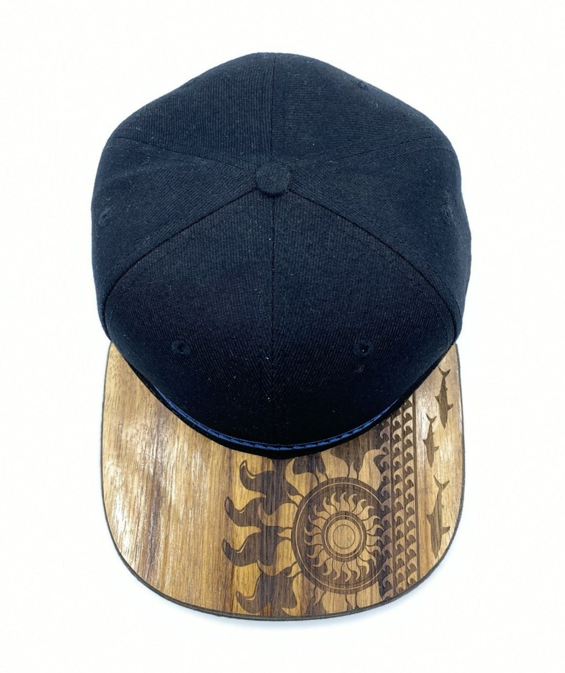 Tribal Wave/Sunshark Koa Wood Hat