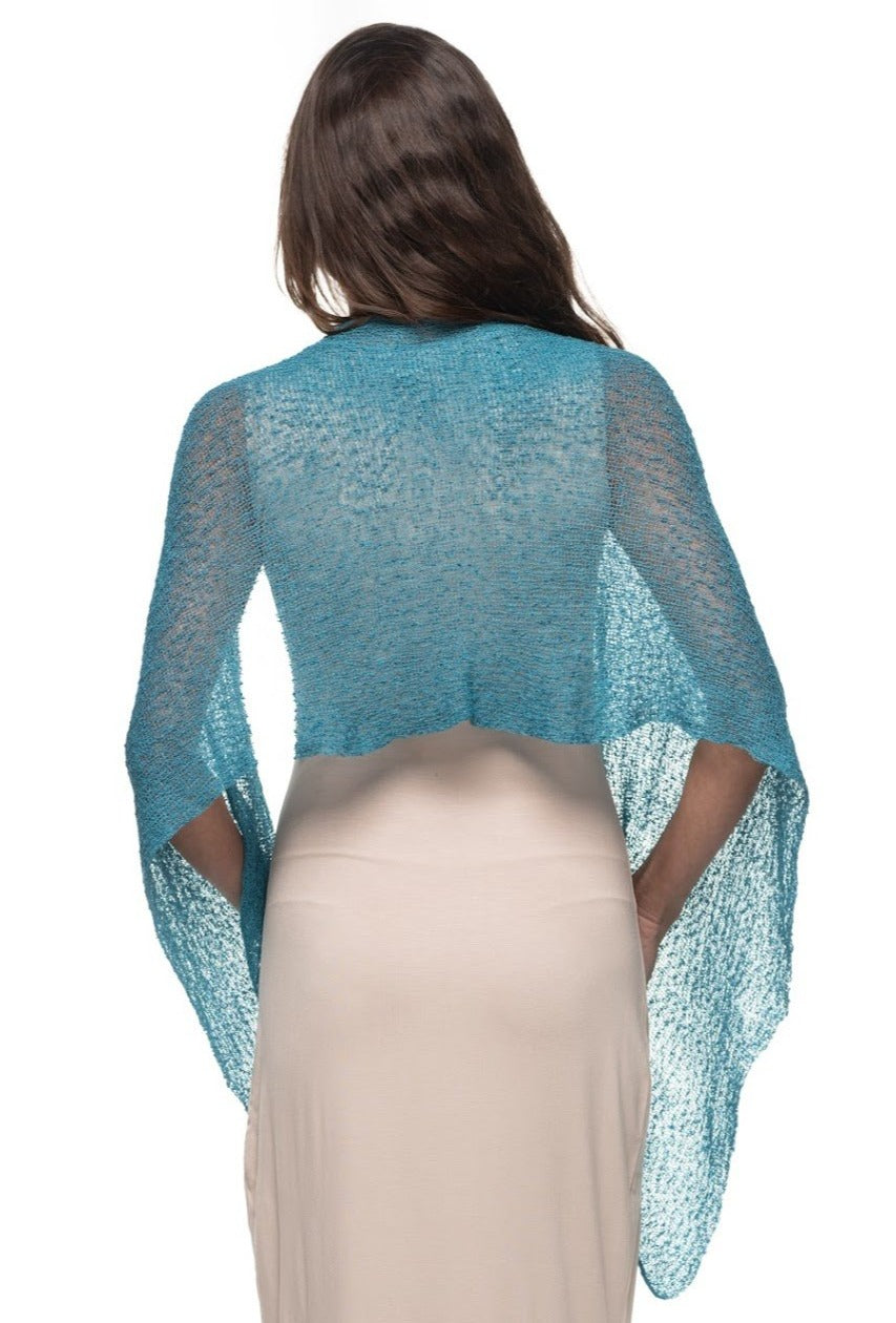 Solid Color Woven Net Rayon Scarf