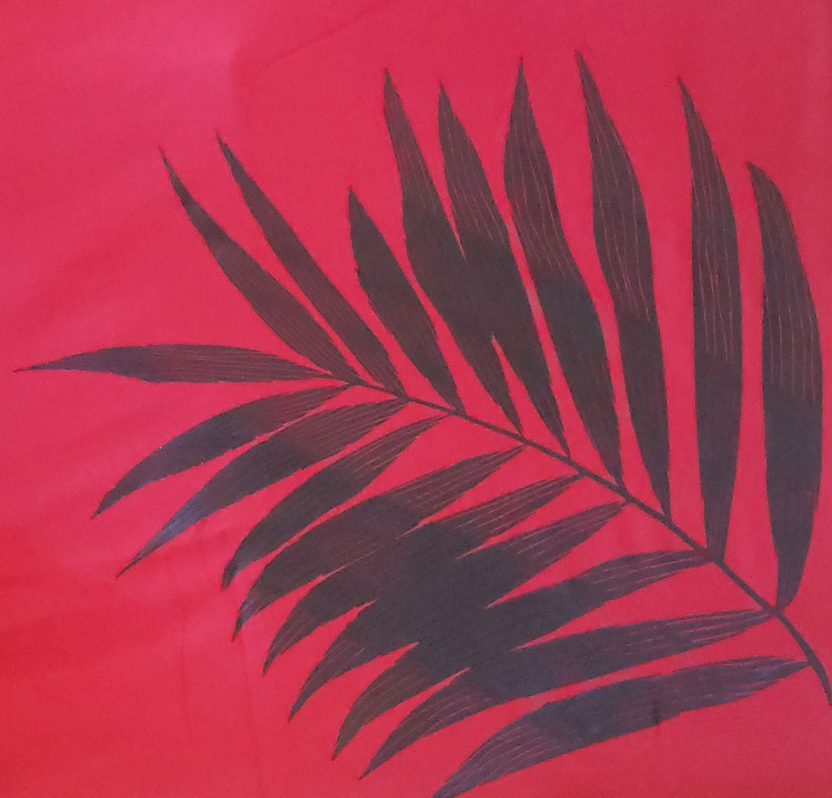 Bra Top with Palm Leaf Print