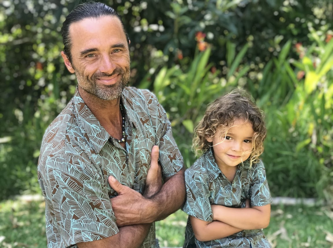 Short Sleeve Printed Tropical Boys Shirt