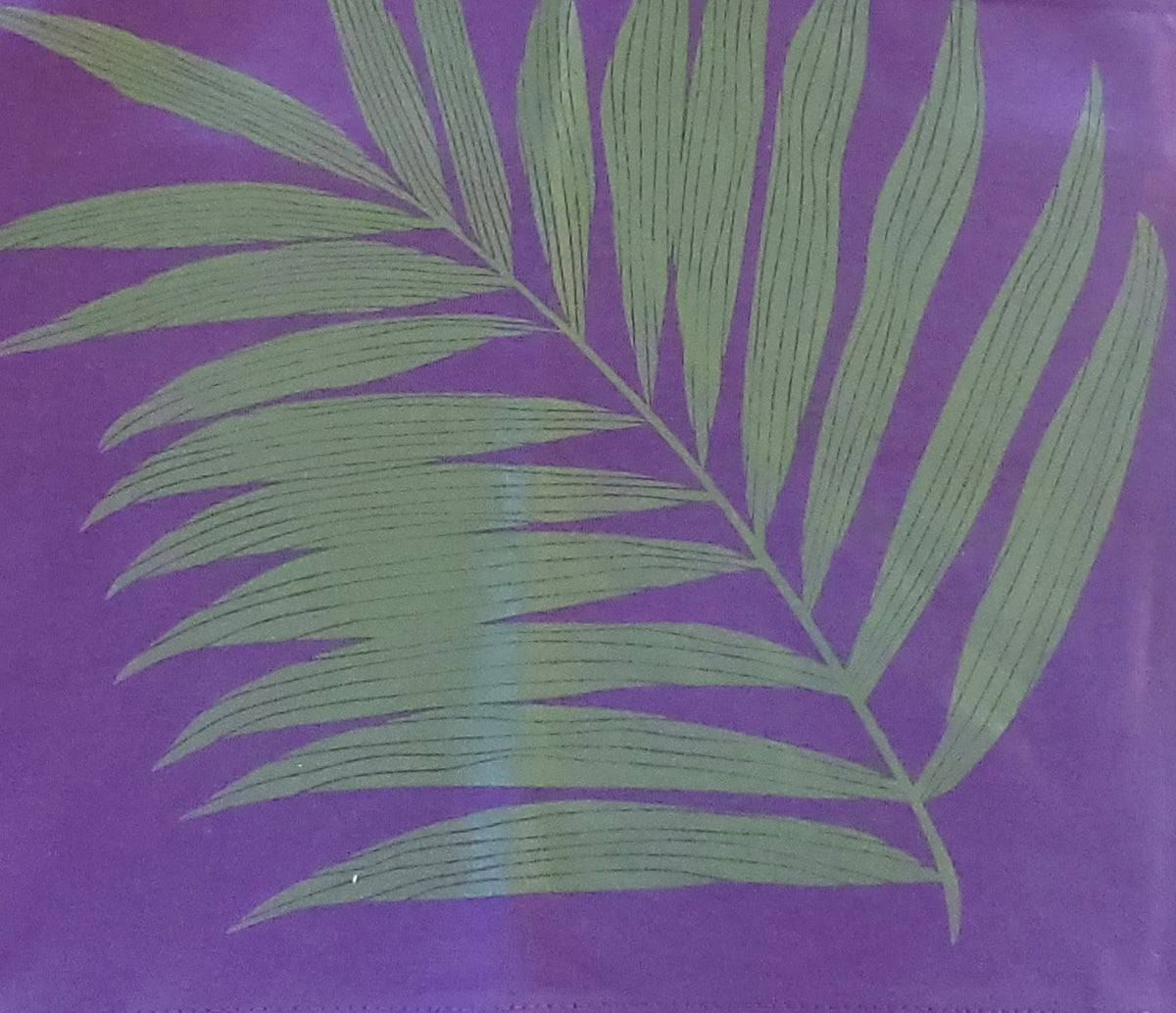 Bra Top with Palm Leaf Print