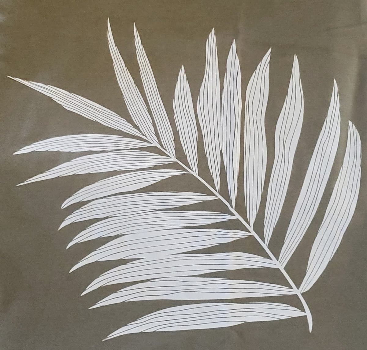 Cropped Yoga Pant with Palm Leaf