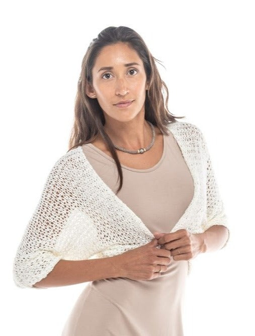 White knitted bolero sale