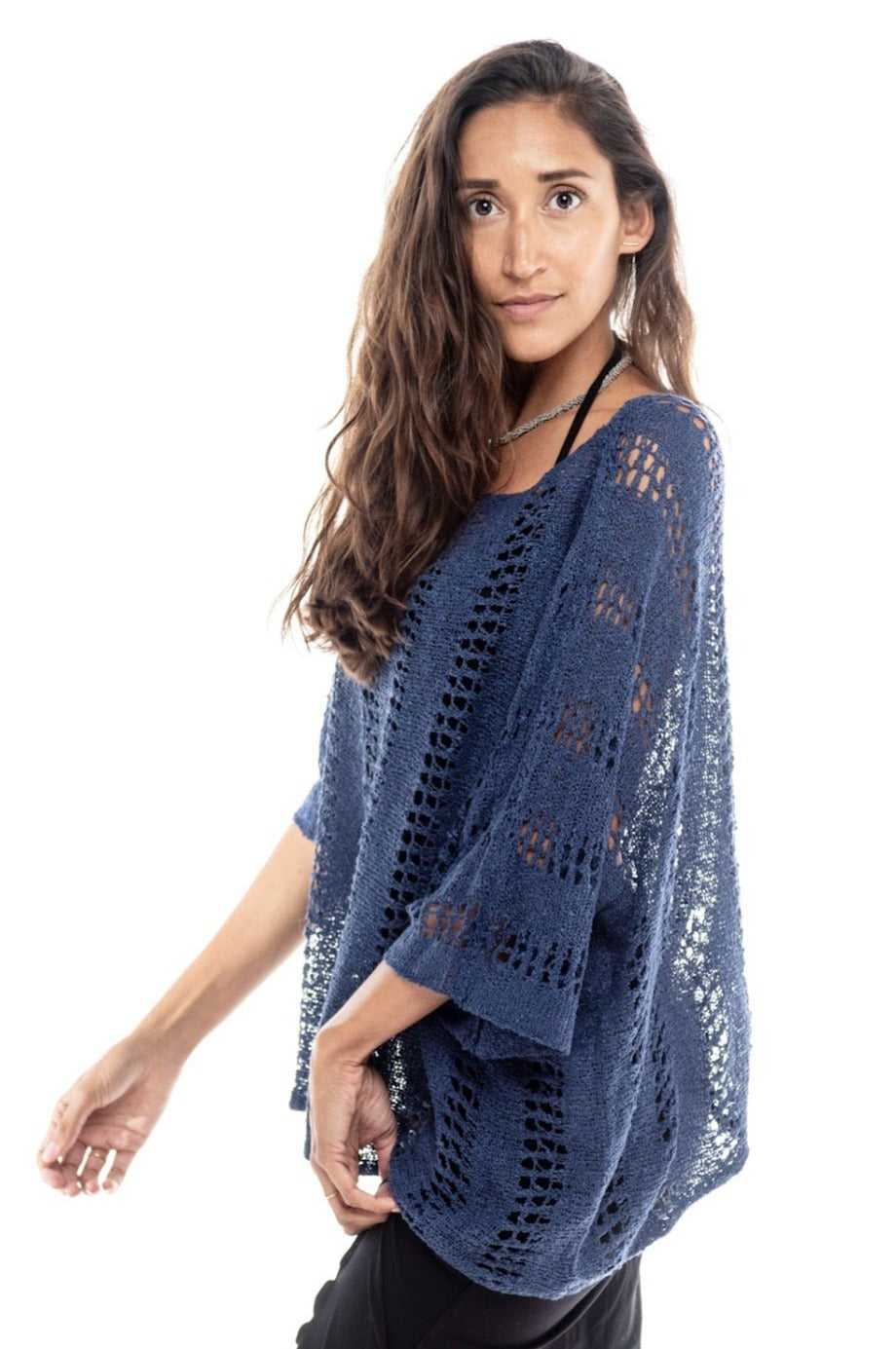 Knitted Square Top Design Pull Denies