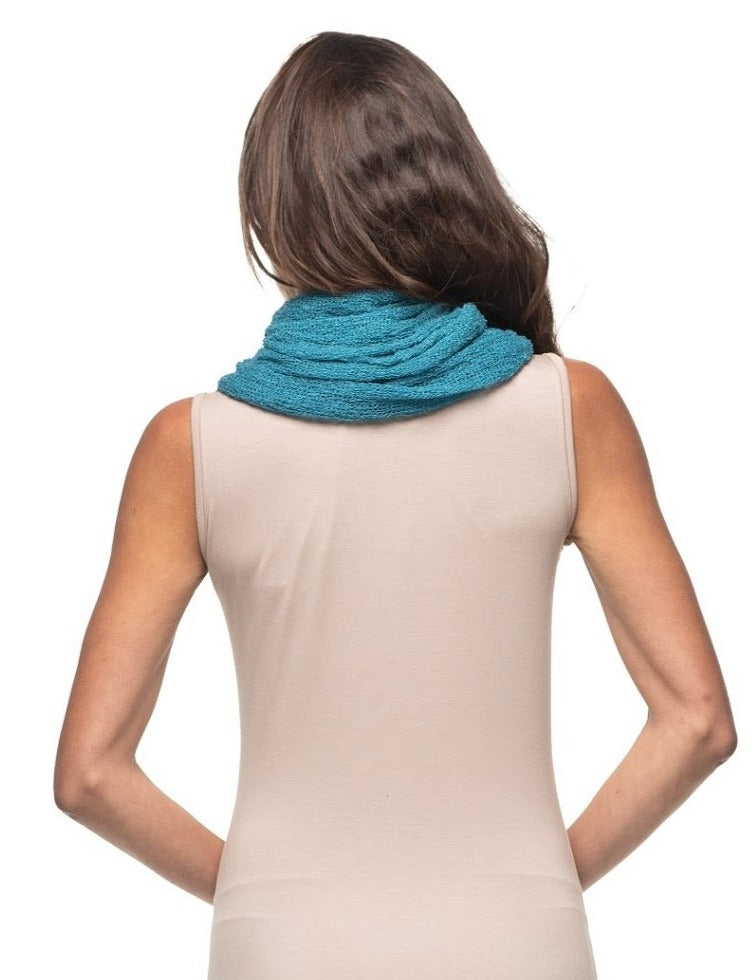 Solid Color Woven Net Rayon Scarf