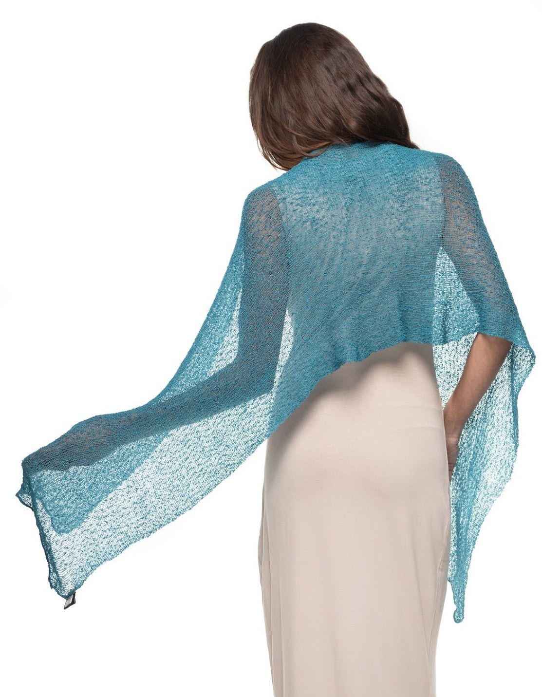 Solid Color Woven Net Rayon Scarf