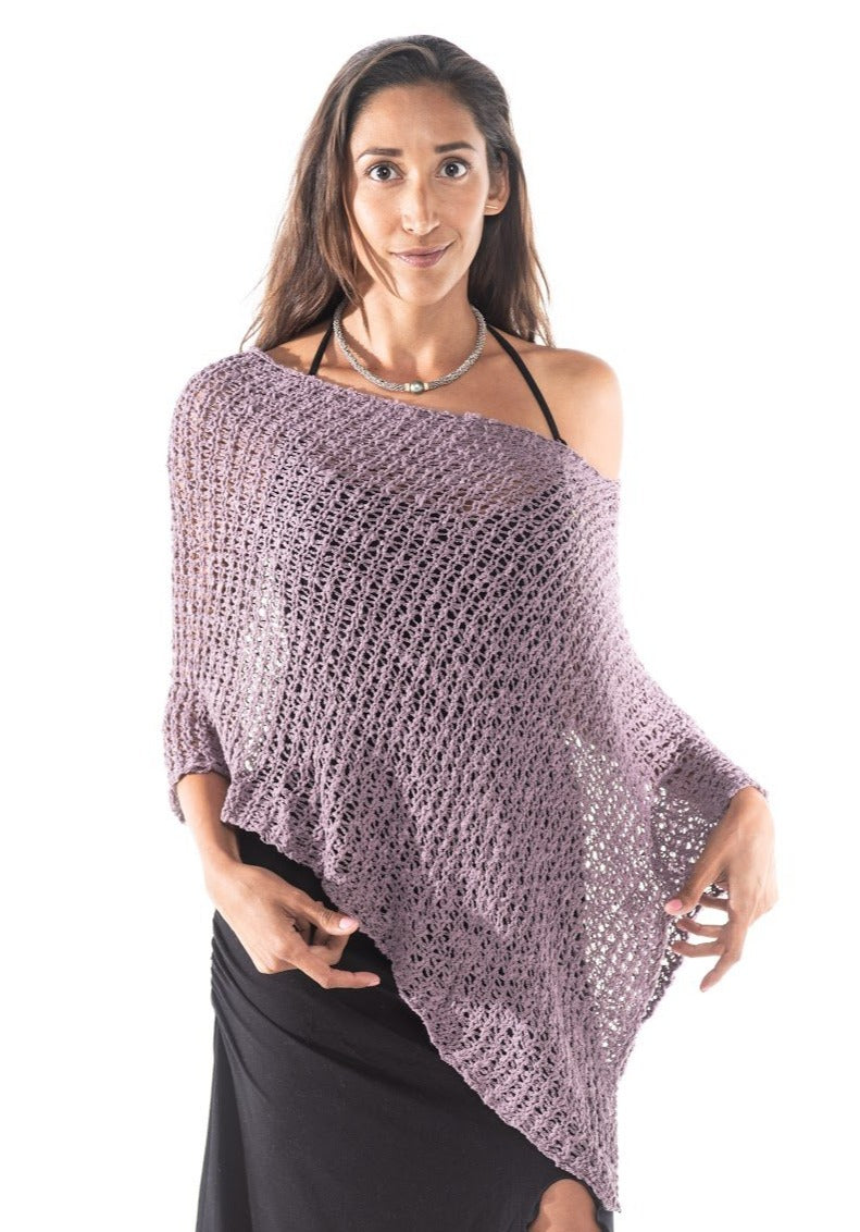 eaphi　POPCORN KNIT South Beach popcorn knit tie front long sleeve beach top in