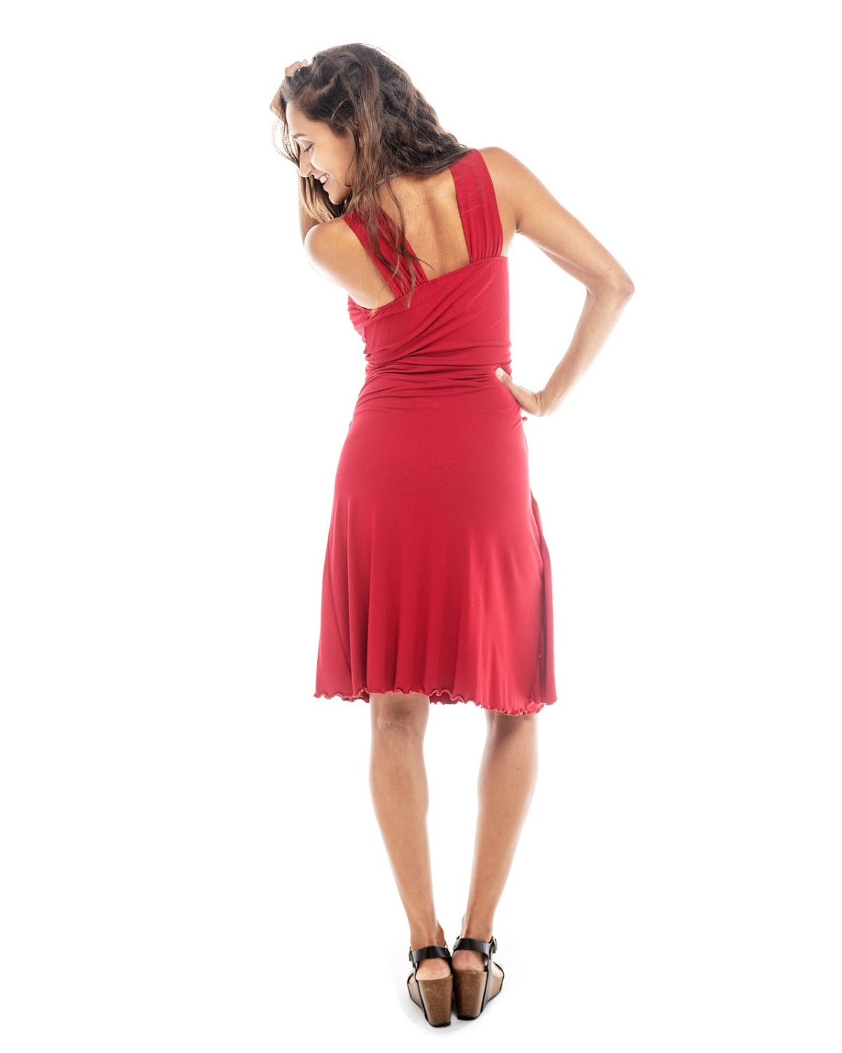 Thick Strap Rayon Lisa Dress