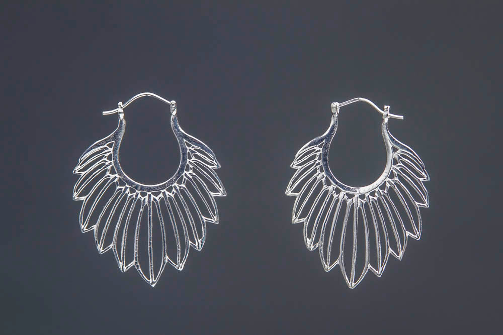 Native Feather Head Dress Earrings