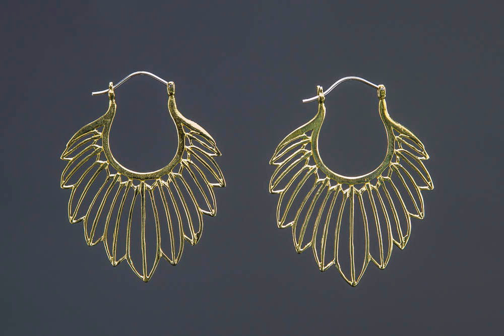 Native Feather Head Dress Earrings