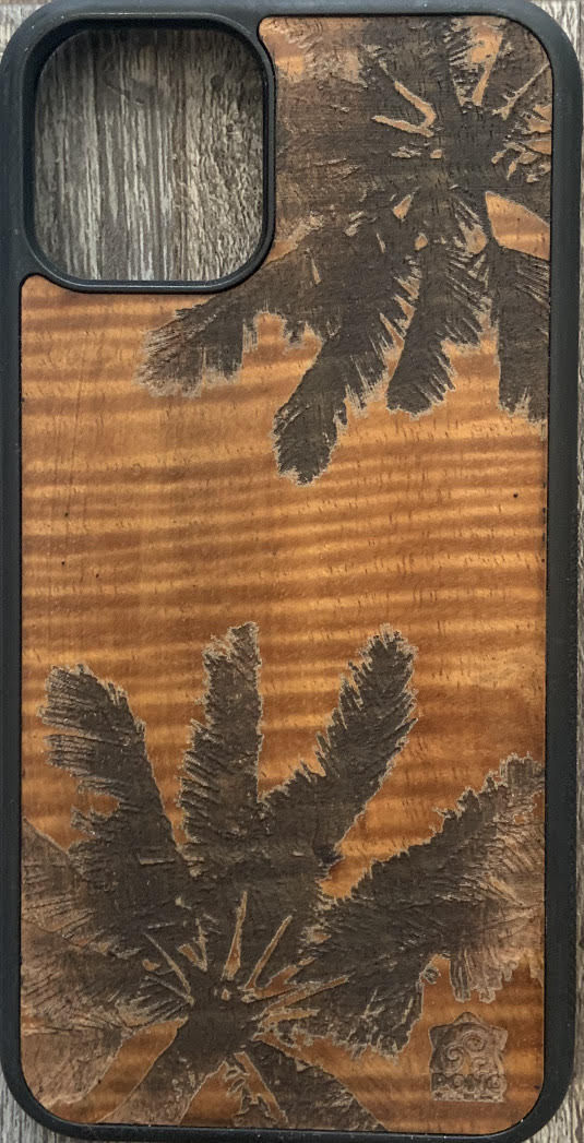 **SALE**CLEARANCE** KOA WOOD WITH ETCHED PALM - iPhone Case SALE
